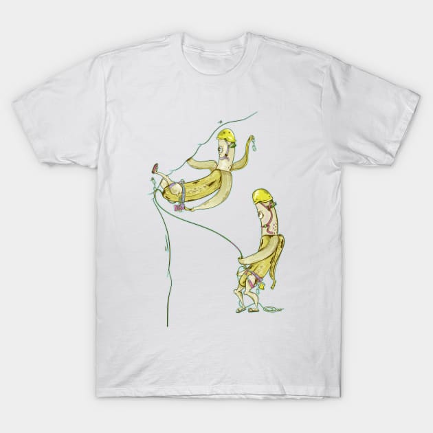 Bananas rock climbing T-Shirt by mailboxdisco